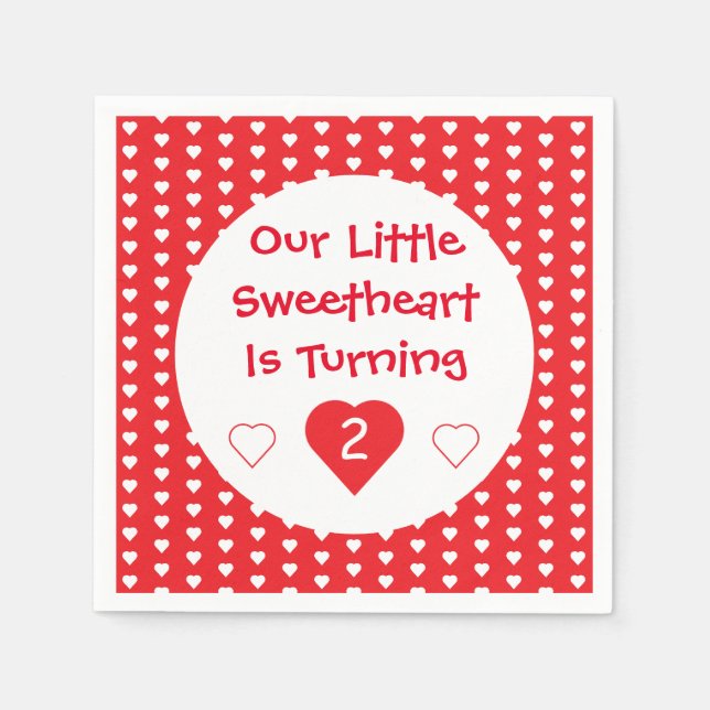 Serviette En Papier Anniversaire du petit amoureux (Devant)
