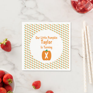 Serviette En Papier Anniversaire du petit Citrouille