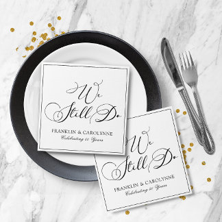 Serviette En Papier Anniversaire du renouveau de Vow Elégant