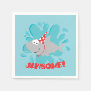 Serviette En Papier Anniversaire du requin