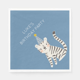 Serviette En Papier Anniversaire du tigre blanc