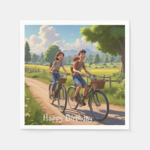 Serviette En Papier Anniversaire du vélo