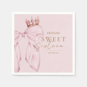 Serviette En Papier Anniversaire Elégant Sweet Sixteen