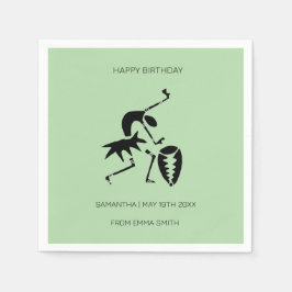 Serviette En Papier Anniversaire, Fantastique Silhouette Célébration D