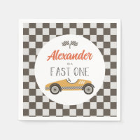 Anniversaire Fast One voiture de course jaune