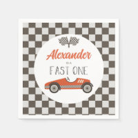 Anniversaire Fast One voiture de course rouge