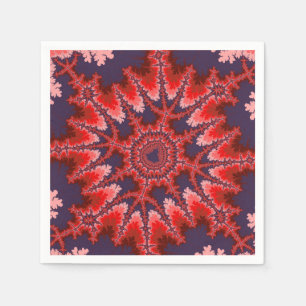 Serviette En Papier Anniversaire fragile rouge, bleu et rose