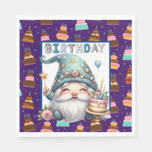 Serviette En Papier Anniversaire Gnome