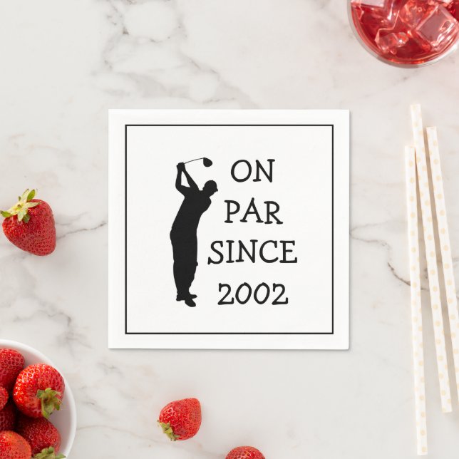 Serviette En Papier Anniversaire Golfer Funny 21e heureux papa Par (En situation)