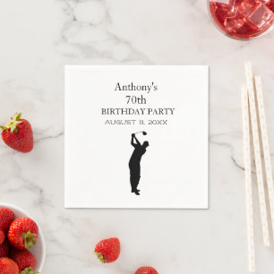 Serviette En Papier Anniversaire Golfer Funny 70e heureux papa Par