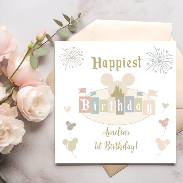 Serviette En Papier Anniversaire le plus heureux sur Terre Anniversair (Créateur téléchargé)