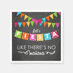 Serviette En Papier Anniversaire mexicain de Mañana de partie de