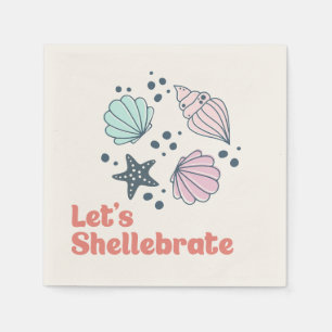 Serviette En Papier Anniversaire minimal du coquillage