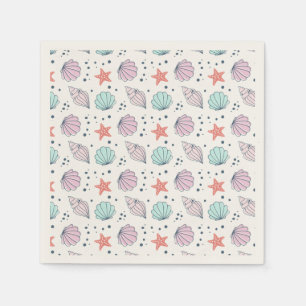 Serviette En Papier Anniversaire minimal du coquillage