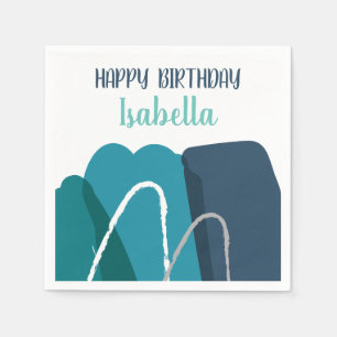 Serviette En Papier Anniversaire moderne Abstrait