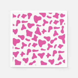 Serviette En Papier Anniversaire occidental impression vache rose Rode