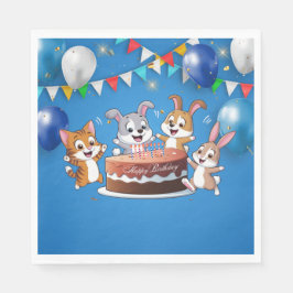 Serviette En Papier Anniversaire Papier de fête Napkin