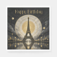 Anniversaire Paris Tour Eiffel Déco Or
