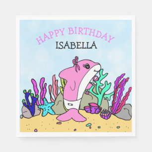 Serviette En Papier Anniversaire personnalisé Baby Shark