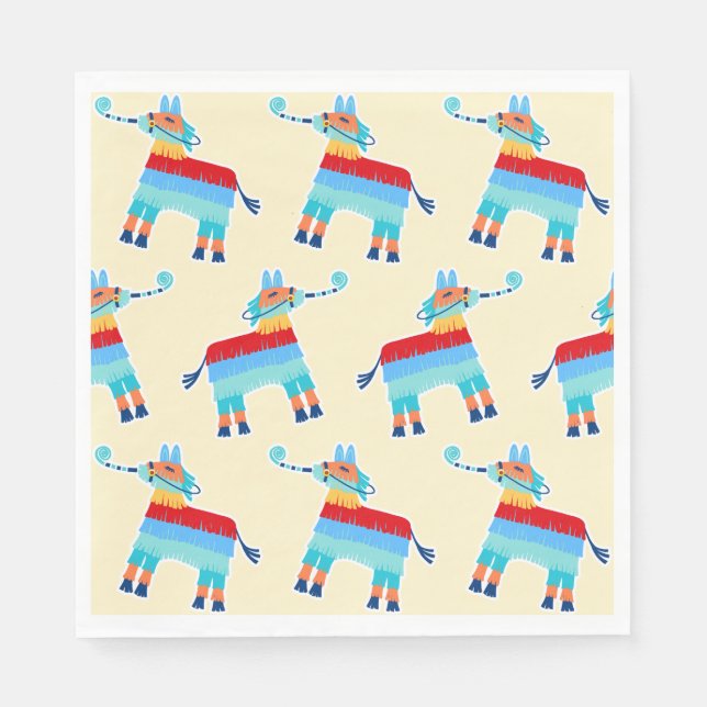 Serviette En Papier Anniversaire Pinata Party (Devant)