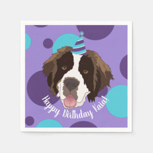Serviette En Papier Anniversaire Saint Bernard