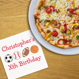 Serviette En Papier Anniversaire Sportif