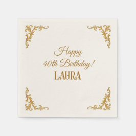 Serviette En Papier Anniversaire sur mesure Royal Gold