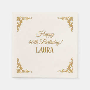Serviette En Papier Anniversaire sur mesure Royal Gold