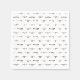 Serviette En Papier Antique Airplanes Diagrammes PERSONNALISÉS BG COU