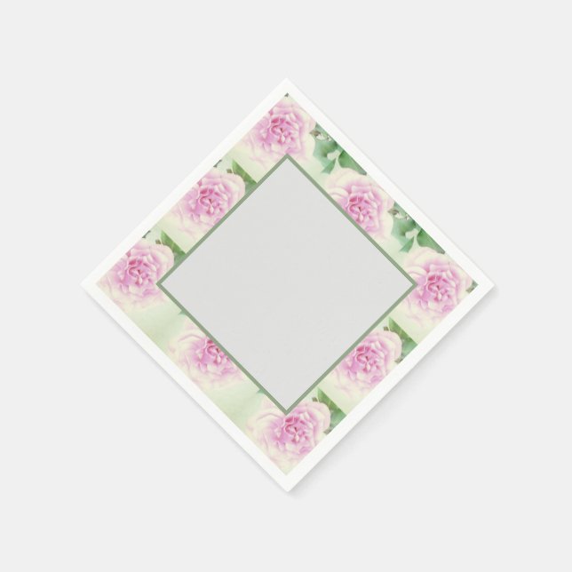 Serviette En Papier Antique Pastel Rose Papier Plate (Coin)