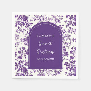 Serviette En Papier Antique Violette Chinoiserie Sweet Seize