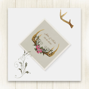 Serviette En Papier Antlers et serviettes Roses Mariages roses