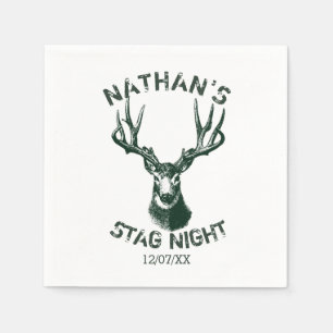 Serviette En Papier Antlers nocturnes de stade personnalisés