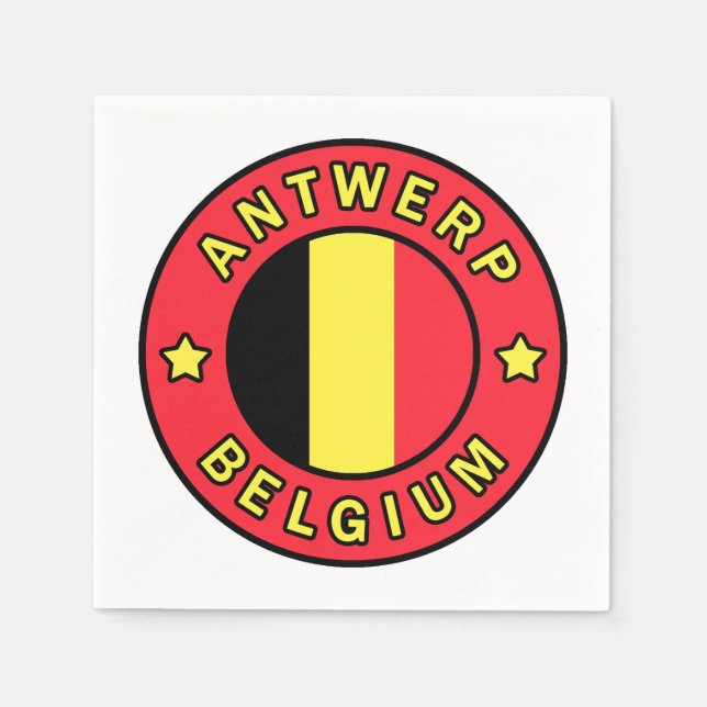 Serviette En Papier Anvers Belgique (Devant)