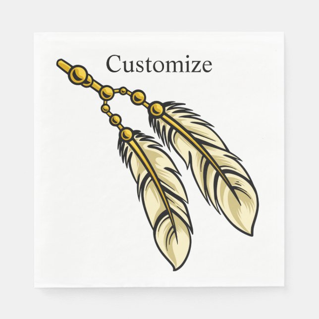 Serviette En Papier Apache Feathers Thunder_Cove (Devant)