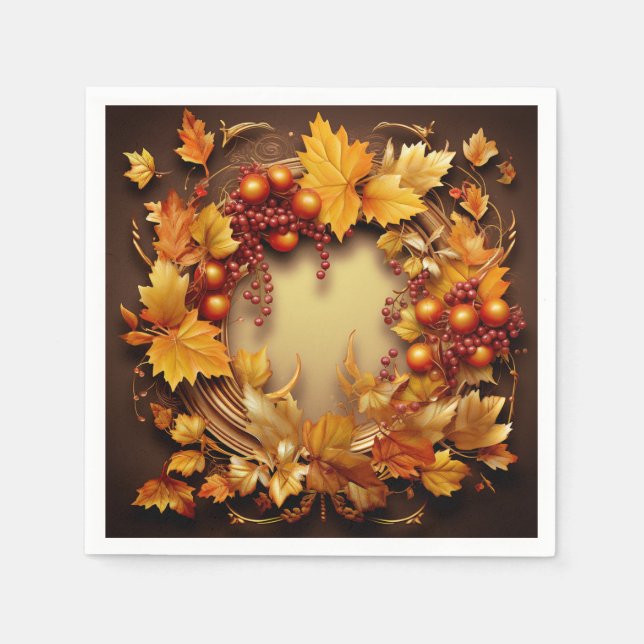 Serviette En Papier Aperçu de l'automne : Récolte de germes (Devant)