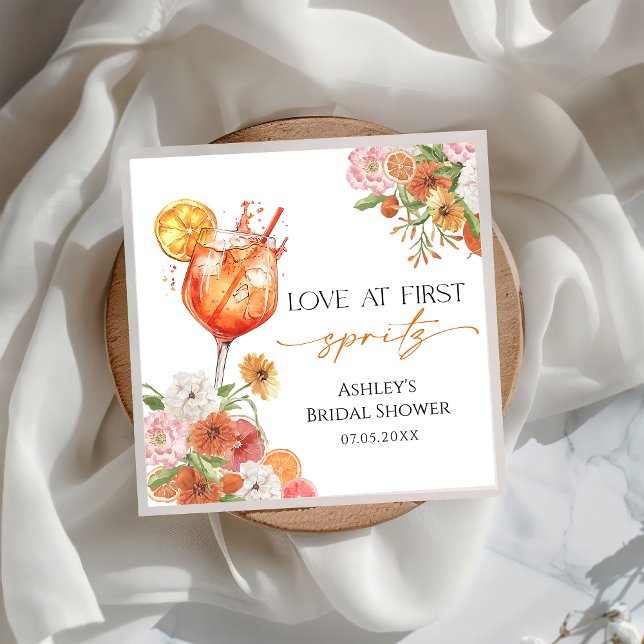 Serviette En Papier Aperol Spritz Fête des mariées Napkin (Créateur téléchargé)