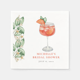 Serviette En Papier Aperol Spritz Orange Fête de Fiançailles
