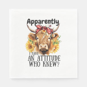 Serviette En Papier Apparemment, J'Ai Une Attitude Qui Connaissait Hig