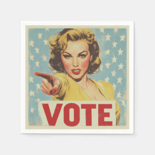 Serviette En Papier Appel à l'action patriotique : Votez !