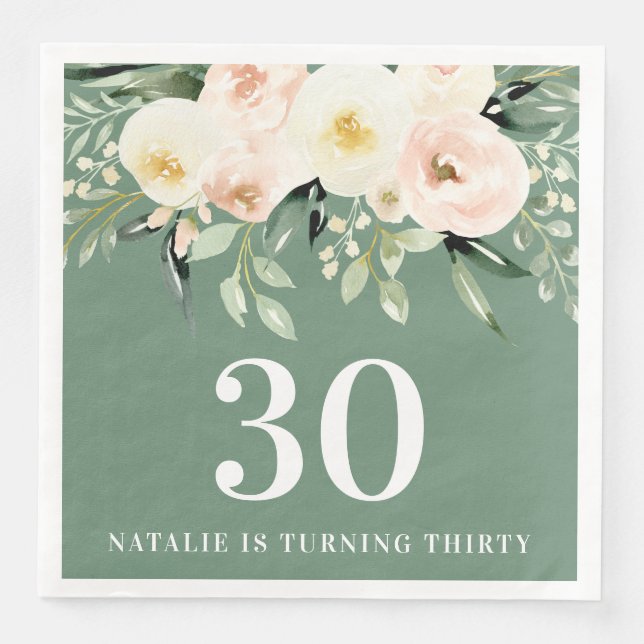 Serviette En Papier Appréciation de la fête de 30e anniversaire de l'a (Devant)