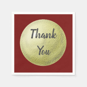 Serviette En Papier Appréciation du cercle d'or texturé Merci