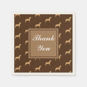 Serviette En Papier Appréciation du Motif Merci de gros chien