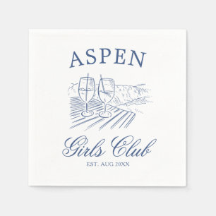 Serviette En Papier Après Ski avec la mariée à être Bach Week-end