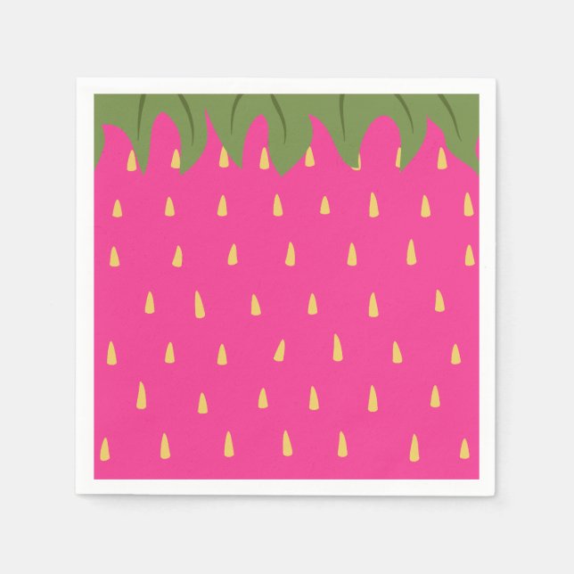 Serviette En Papier Apron aux fraises de fruits (Devant)