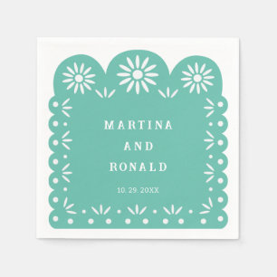 SERVIETTE EN PAPIER AQUA PICADO PAPEL MEXIQUE