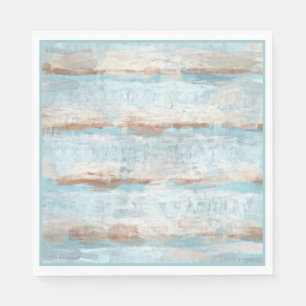 Serviette En Papier Aqua Turquoise Brown Blanc Aquarelle Baies
