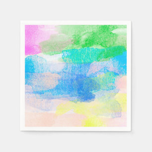 Serviette En Papier Aquarelle