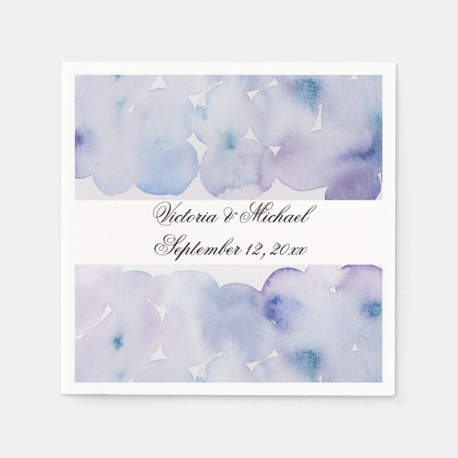 Serviette En Papier Aquarelle Abstraite serviettes florales (Devant)