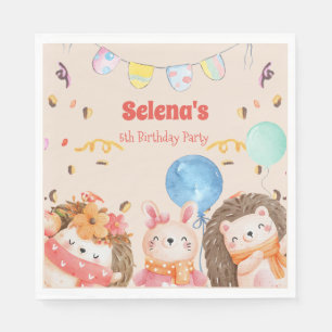 Serviette En Papier Aquarelle anniversaire de enfant